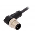 AB-C4-M12MA-5,0PUR; Connection lead; M12; PIN: 4; angled; 5m; plug; 250VAC; 4A; -25÷80°C; LAPP KABEL