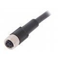 AB-C4-2,0PUR-M8FS; Connection lead; M8; PIN: 4; straight; 2m; plug; 60VAC; 4A; -25÷80°C; LAPP KABEL