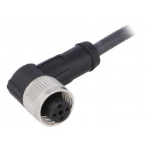 AB-C4-2,0PUR-M12FA; Connection lead; M12; PIN: 4; angled; 2m; plug; 250VAC; 4A; -25÷80°C; LAPP KABEL