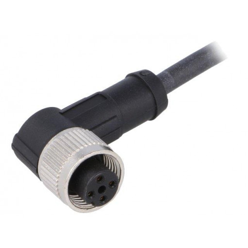 AB-C4-2,0PUR-M12FA; Connection lead; M12; PIN: 4; angled; 2m; plug; 250VAC; 4A; -25÷80°C; LAPP KABEL