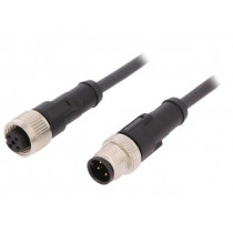 AB-C4-M12MS-2,0PUR-M12FS; Connection lead; M12; PIN: 4; 2m; plug; 250VAC; 4A; -25÷80°C; 250VDC; LAPP KABEL