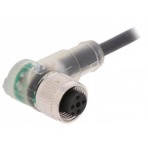 AB-C4-10,0PUR-M12FA-3L; Connection lead; M12; PIN: 4; angled; 10m; plug; 24VAC; 4A; -25÷80°C; LAPP KABEL