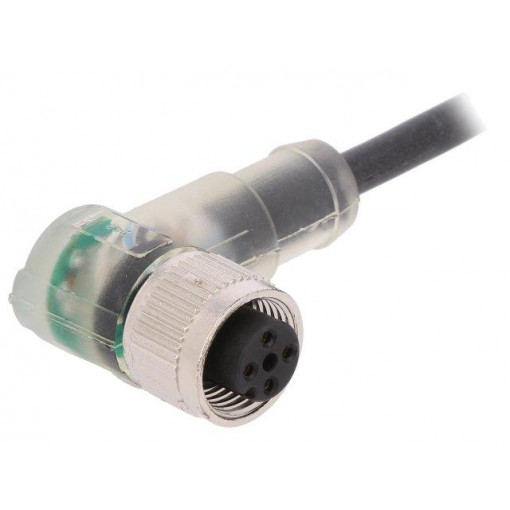 AB-C4-10,0PUR-M12FA-3L; Connection lead; M12; PIN: 4; angled; 10m; plug; 24VAC; 4A; -25÷80°C; LAPP KABEL