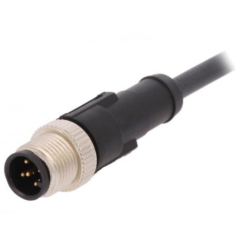 AB-C5-M12MS-2,0PUR; Connection lead; M12; PIN: 5; straight; 2m; plug; 60VAC; 4A; -25÷80°C; LAPP KABEL