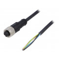 AB-C5-2,0PUR-M12FS; Connection lead; M12; PIN: 5; straight; 2m; plug; 60VAC; 4A; -25÷80°C; LAPP KABEL