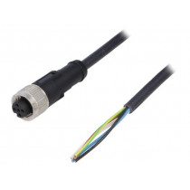 AB-C5-2,0PUR-M12FS; Connection lead; M12; PIN: 5; straight; 2m; plug; 60VAC; 4A; -25÷80°C; LAPP KABEL