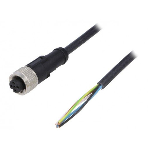 AB-C5-2,0PUR-M12FS; Connection lead; M12; PIN: 5; straight; 2m; plug; 60VAC; 4A; -25÷80°C; LAPP KABEL