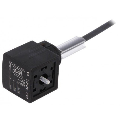AB-C3-2,0PUR-A-1L-S; Connection lead; PIN: 3; A; 2m; 24VAC; 4A; LED indication; -15÷80°C; LAPP KABEL