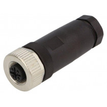 22260641; Plug; M12; PIN: 4; female; A code-DeviceNet / CANopen; for cable; LAPP KABEL
