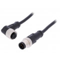 AB-C4-M12MS-5,0PVC-M12FA; Connection lead; M12; PIN: 4; 5m; plug; 250VAC; 4A; -25÷80°C; 250VDC; LAPP KABEL