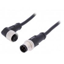 AB-C4-M12MS-5,0PVC-M12FA; Connection lead; M12; PIN: 4; 5m; plug; 250VAC; 4A; -25÷80°C; 250VDC; LAPP KABEL