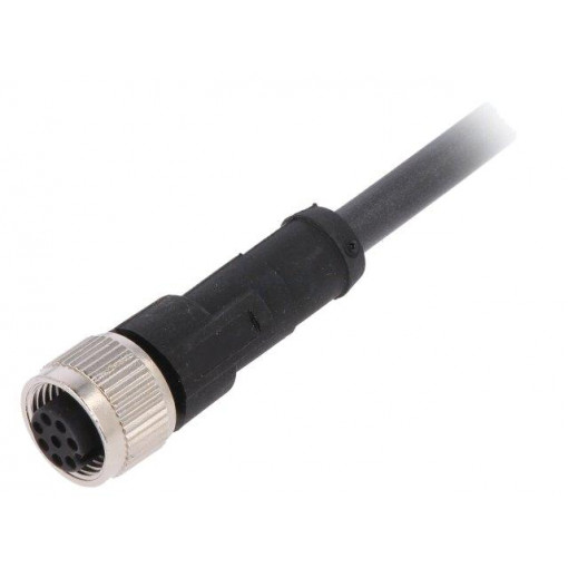 AB-C8-2,0PUR-M12FS; Connection lead; M12; PIN: 8; straight; 2m; plug; 30VAC; 4A; -25÷80°C; LAPP KABEL