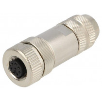 22260826; Plug; M12; PIN: 8; female; A code-DeviceNet / CANopen; for cable; LAPP KABEL