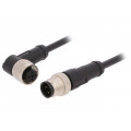 AB-C4-M12MS-2,0PVC-M12FA; Connection lead; M12; PIN: 4; 2m; plug; 250VAC; 4A; -25÷80°C; 250VDC; LAPP KABEL