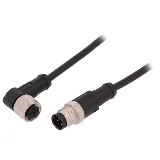 AB-C4-M12MS-10,0PVC-M12FA; Connection lead; M12; PIN: 4; 10m; plug; 250VAC; 4A; -25÷80°C; 250VDC; LAPP KABEL