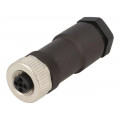 22262011; Plug; M12; PIN: 4; female; T code-Power; for cable; screw terminal; LAPP KABEL