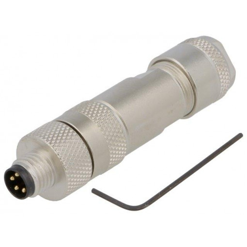 22262027; Connector: M8; male; PIN: 4; straight; shielded; for cable; plug; LAPP KABEL