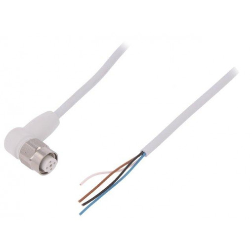 AB-C4-5,0TPE-M12FA-HD; Connection lead; M12; PIN: 4; angled; 5m; plug; 250VAC; 4A; -25÷105°C; LAPP KABEL