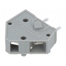 236-401; PCB terminal block; angled 45°; 5.08mm; ways: 1; on PCBs; terminal; WAGO 236-401; PCB terminal block; angled 45°; 5.08mm; ways: 1; on PCBs; terminal; WAGO