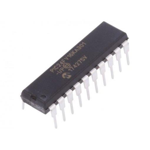PIC24FV16KA301-I/P; PIC microcontroller; Memory: 16kB; SRAM: 2048B; 2÷5.5VDC; THT; MICROCHIP TECHNOLOGY