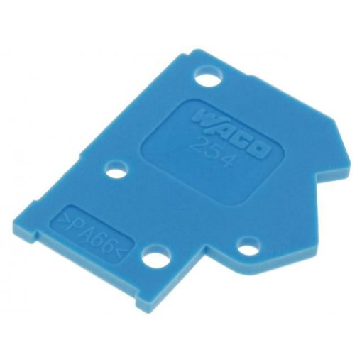 254-400; End plate; H: 15.7mm; blue; Features: assembling possibility; WAGO