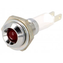 2658.8021; Indicator: LED; recessed; Cutout: Ø9mm; for PCB; brass; ØLED: 5mm; MENTOR