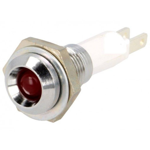 2658.8021; Indicator: LED; recessed; Cutout: Ø9mm; for PCB; brass; ØLED: 5mm; MENTOR