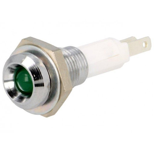 2658.8081; Indicator: LED; recessed; Cutout: Ø9mm; for PCB; brass; ØLED: 5mm; MENTOR