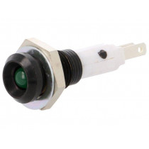 2658.8083; Indicator: LED; recessed; Cutout: Ø9mm; for PCB; brass; ØLED: 5mm; MENTOR