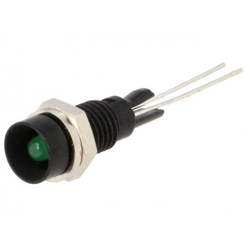 2662.8083; Indicator: LED; recessed; Cutout: Ø6mm; for PCB; brass; ØLED: 3mm; MENTOR