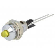 2663.8071; Indicator: LED; prominent; Cutout: Ø6mm; for PCB; brass; ØLED: 3mm; MENTOR