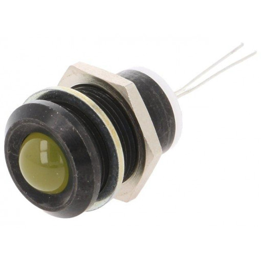2676.8073; Indicator: LED; prominent; Cutout: Ø12mm; for PCB; brass; ØLED: 8mm; MENTOR