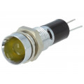 2692.8271; Indicator: LED; recessed; 12VDC; Cutout: Ø8mm; for PCB; brass; MENTOR