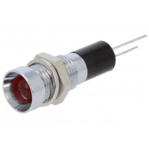 2692.8321; Indicator: LED; recessed; 24VDC; Cutout: Ø8mm; for PCB; brass; MENTOR