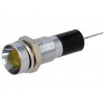 2692.8371; Indicator: LED; recessed; 24VDC; Cutout: Ø8mm; for PCB; brass; MENTOR