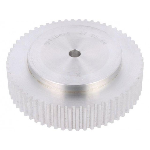 27 T5      60-000ZA; Belt pulley; T5; W: 16mm; whell width: 27mm; Ø: 94.65mm; aluminium; OPTIBELT