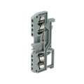 279-831; Splice terminal: rail; 1.5mm2; ways: 1; terminals: 4; grey; TS35; WAGO
