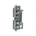 280-621; Splice terminal: rail; 2.5mm2; ways: 1; terminals: 4; grey; TS35; WAGO