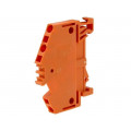 280-654; Splice terminal: rail; 0.08÷2.5mm2; ways: 1; terminals: 3; orange; WAGO
