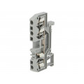 280-681; Splice terminal: rail; 2.5mm2; ways: 1; terminals: 3; grey; TS35; WAGO