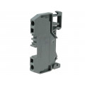 280-901; Splice terminal: rail; 0.08÷2.5mm2; ways: 1; terminals: 2; grey; WAGO