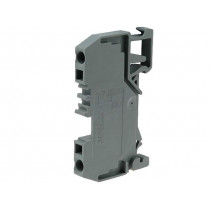 280-901; Splice terminal: rail; 0.08÷2.5mm2; ways: 1; terminals: 2; grey; WAGO