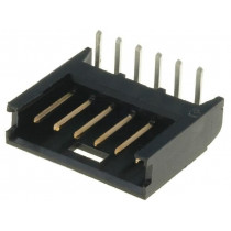 280379-2; Socket; wire-board; male; AMPMODU MOD II; 2.54mm; PIN: 6; THT; TE Connectivity