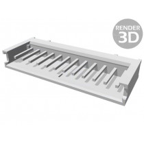 280520-1; Socket; wire-board; male; AMPMODU MOD II; 2.54mm; PIN: 12; THT; TE Connectivity