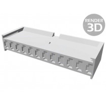 280595; Plug; wire-board; female; AMPMODU MOD I; 3.96mm; PIN: 12; for cable; TE Connectivity