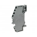 281-631; Splice terminal: rail; 0.08÷4mm2; ways: 1; terminals: 3; grey; 800V; WAGO