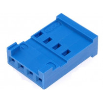 281838-4; Plug; wire-board; female; HE14; 2.54mm; PIN: 4; w/o contacts; TE Connectivity