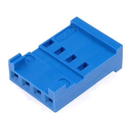 281838-4; Plug; wire-board; female; HE14; 2.54mm; PIN: 4; w/o contacts; TE Connectivity