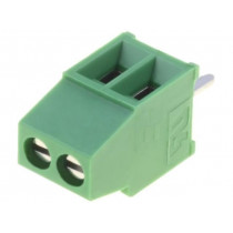 282834-2; PCB terminal block; angled 90°; 2.54mm; ways: 2; on PCBs; terminal; TE Connectivity