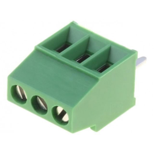 282834-3; PCB terminal block; angled 90°; 2.54mm; ways: 3; on PCBs; terminal; TE Connectivity